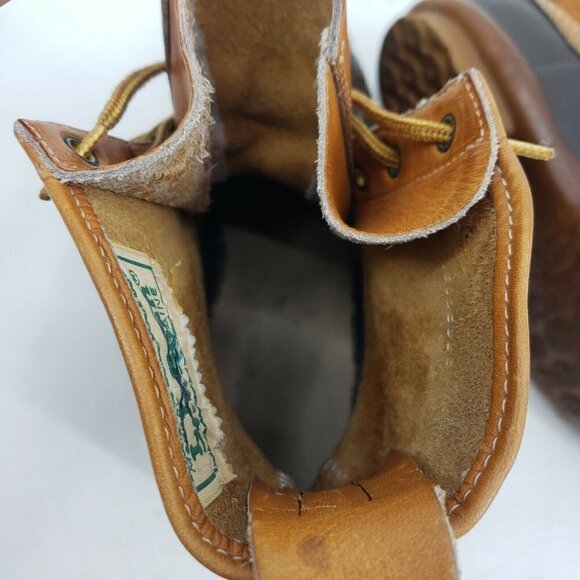 Vintage LL Bean Maine Hunting Shoe Womens 6 Leather Duck Boots 5 Hole USA - Picture 8 of 10